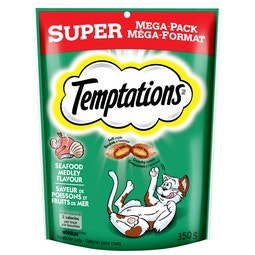 Gâteries pour chats TEMPTATIONS(MC) Saveur de poissons et fruits de mer image