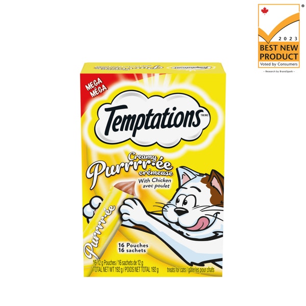 TEMPTATIONS™ Creamy Purrrr-ée Cat Treats, Chicken image 1