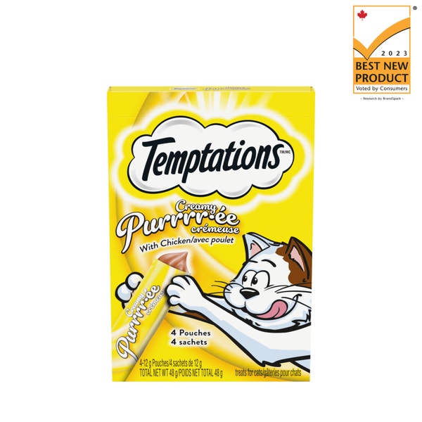 TEMPTATIONS™ Creamy Purrrr-ée Cat Treats, Chicken image 1