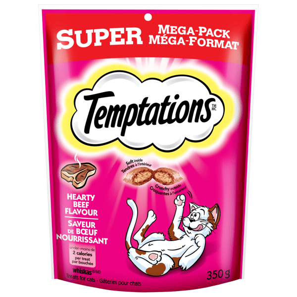 TEMPTATIONS™ Cat Treats, Hearty Beef Flavour image 1