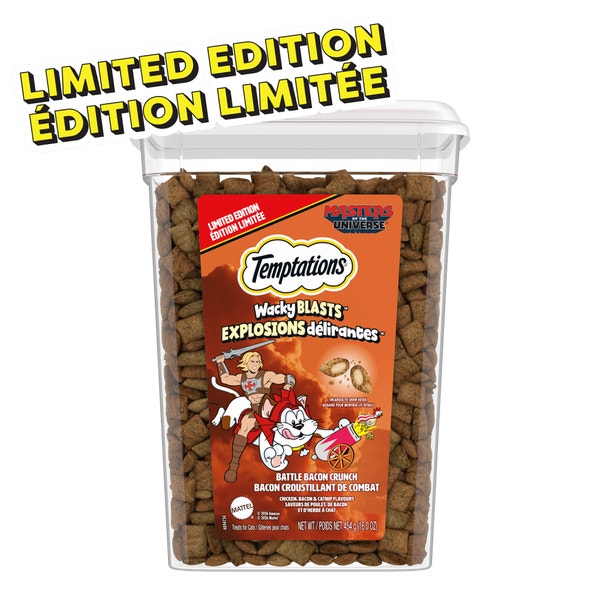 Temptations Wacky Blasts Cat Treats, Cluckin’ Bacon Flavour, 454g Pouch image 1