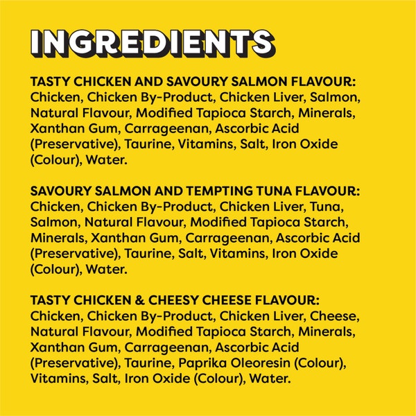 TEMPTATIONS LICKABLE SPOONS Cat Treats Tasty Chicken & Savoury Salmon Flavour, Savoury Salmon & Tempting Tuna Flavour, Tasty Chicken & Cheesy Cheese Flavour Variety Pack image 4
