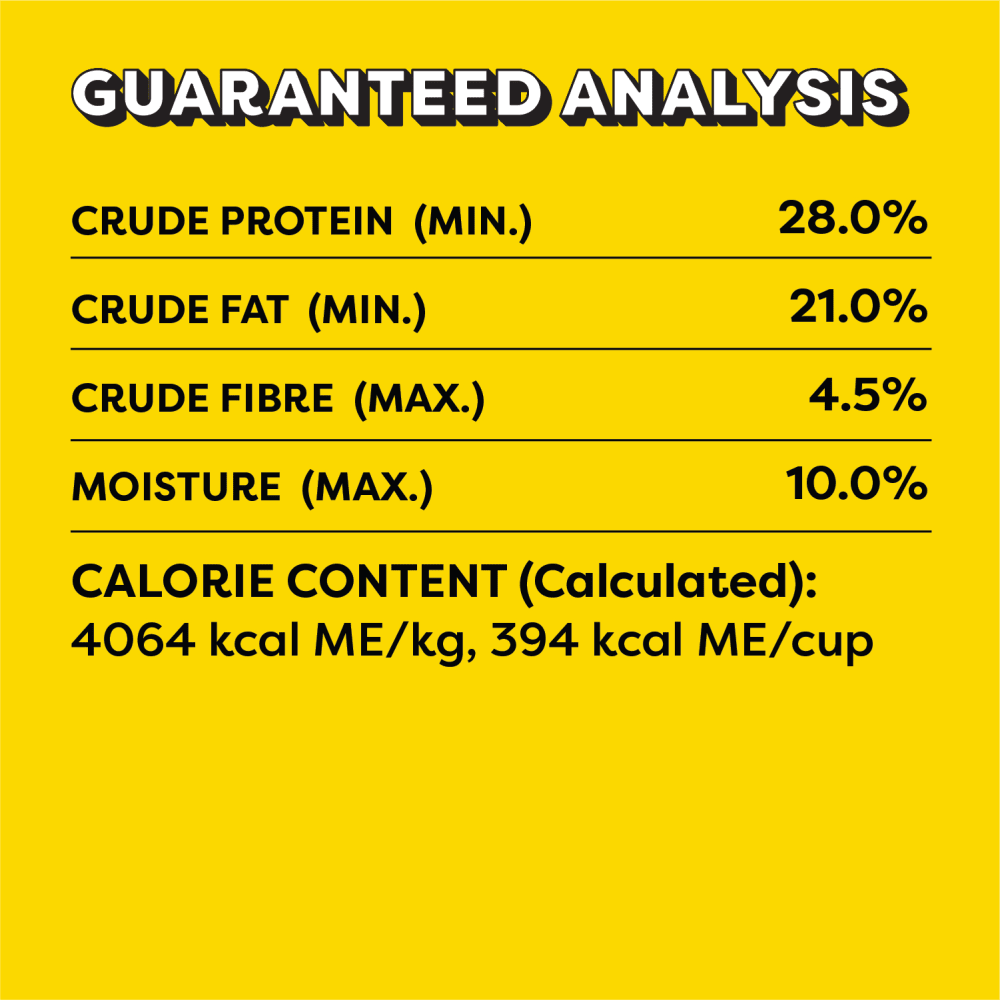 TEMPTATIONS™ Cat Treats, Savoury Salmon Flavour guaranteed analysis image