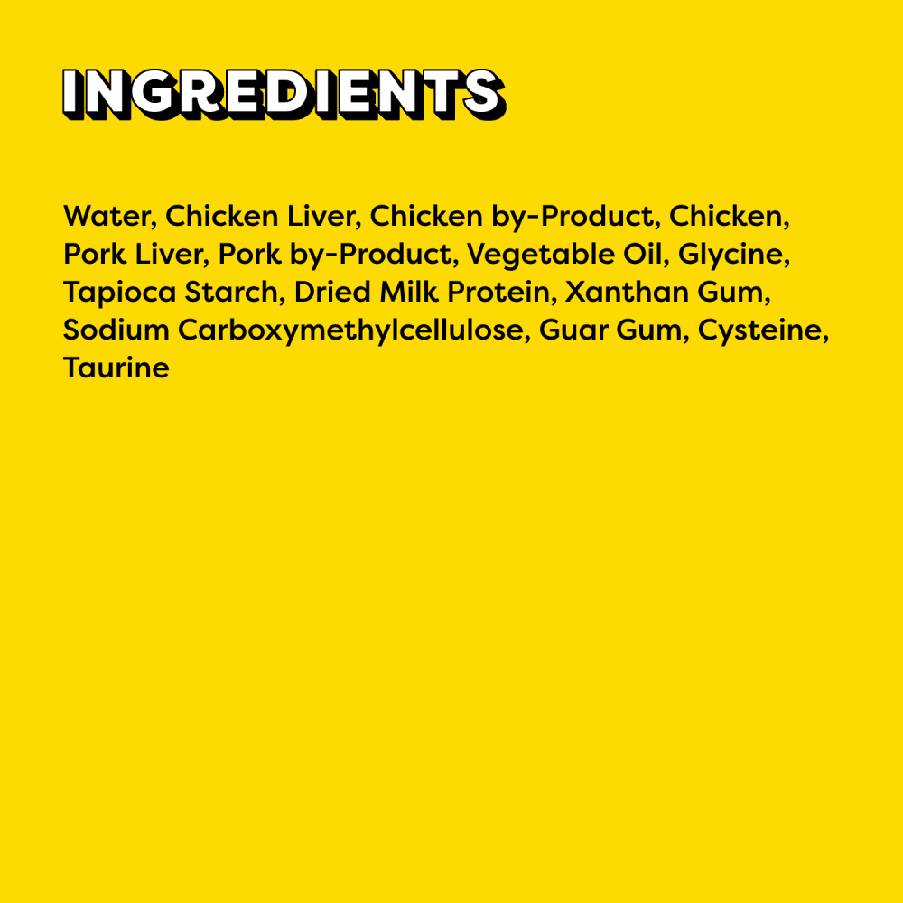 TEMPTATIONS™ Creamy Purrrr-ée Cat Treats, Chicken, 24 Count ingredients image