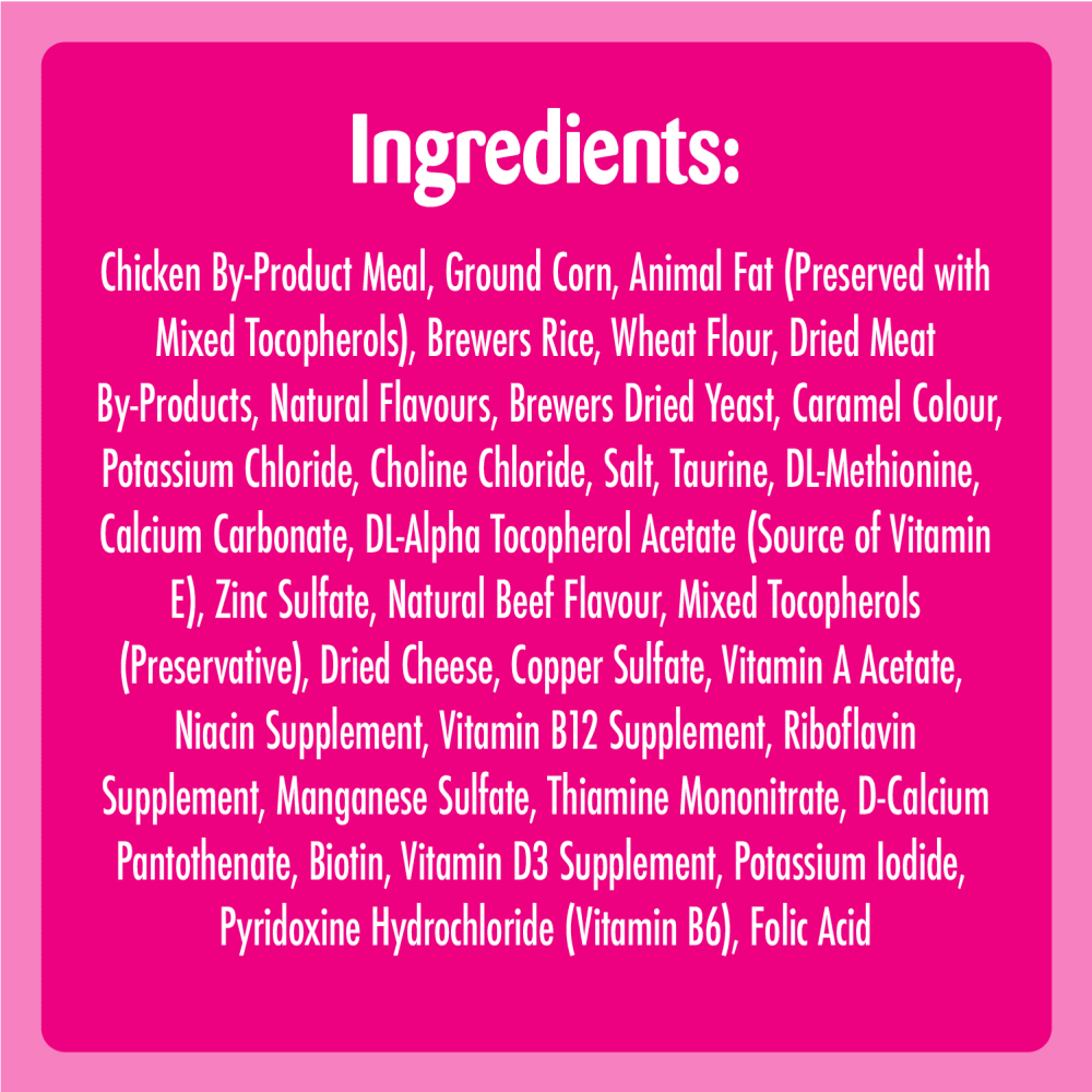 TEMPTATIONS™ Cat Treats, Hearty Beef Flavour ingredients image
