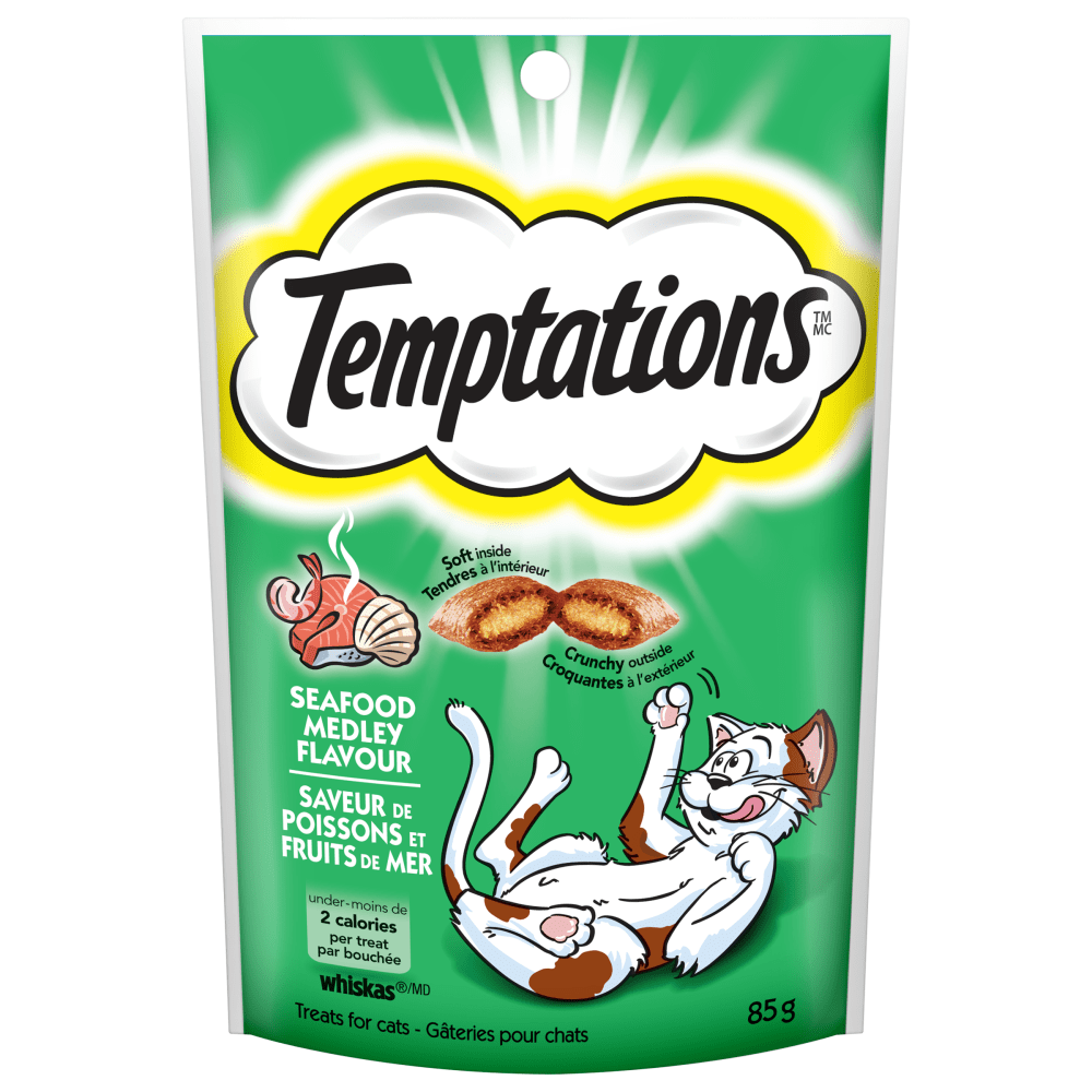 TEMPTATIONS™ Cat Treats, Seafood Medley Flavour image 1