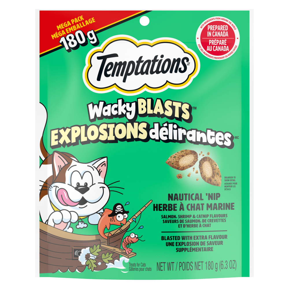 Dolby SR Cat. No. 280 モジュール 4個セット Temptations Wacky Blasts Cat Treats, Nautical 'Nip Flavour, 180g Pouch