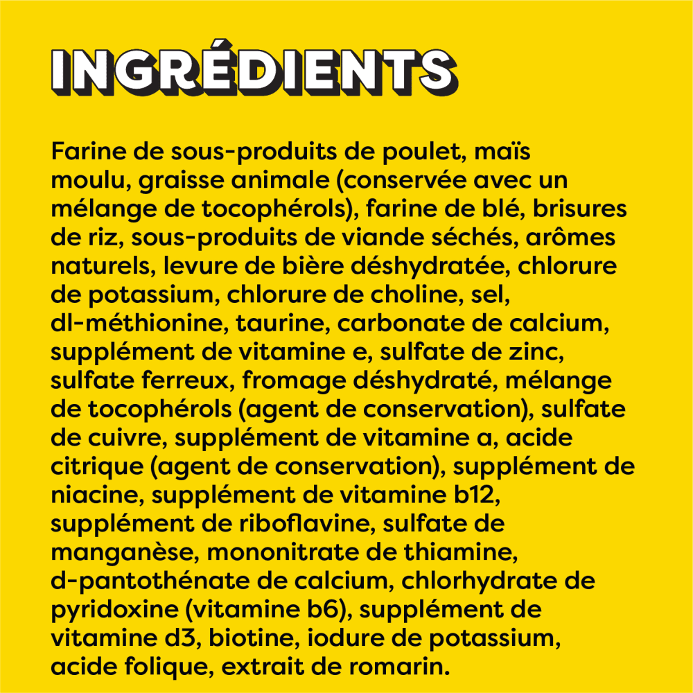 Gâteries pour chats TEMPTATIONS(MC) Saveur de poulet savoureux ingredients image