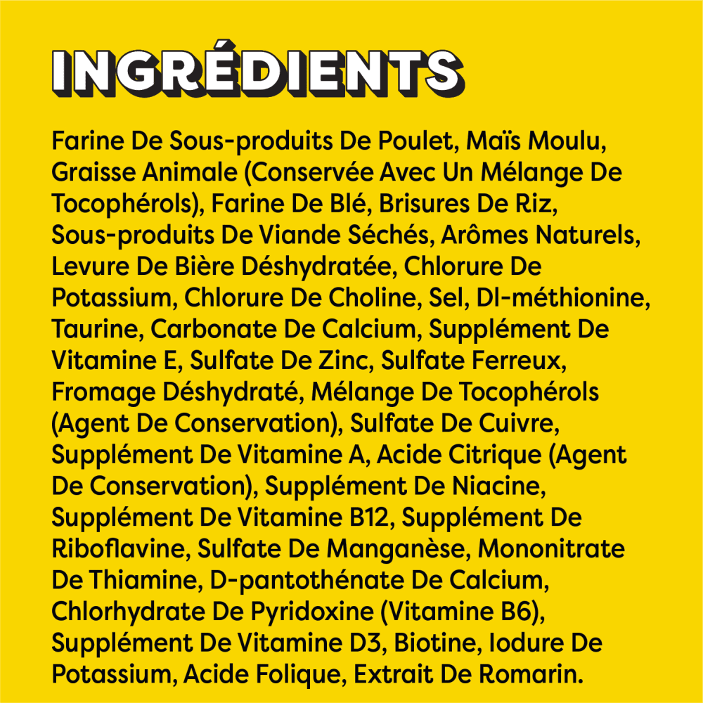 Gâteries pour chats TEMPTATIONS(MC) Saveur de poulet savoureux ingredients image