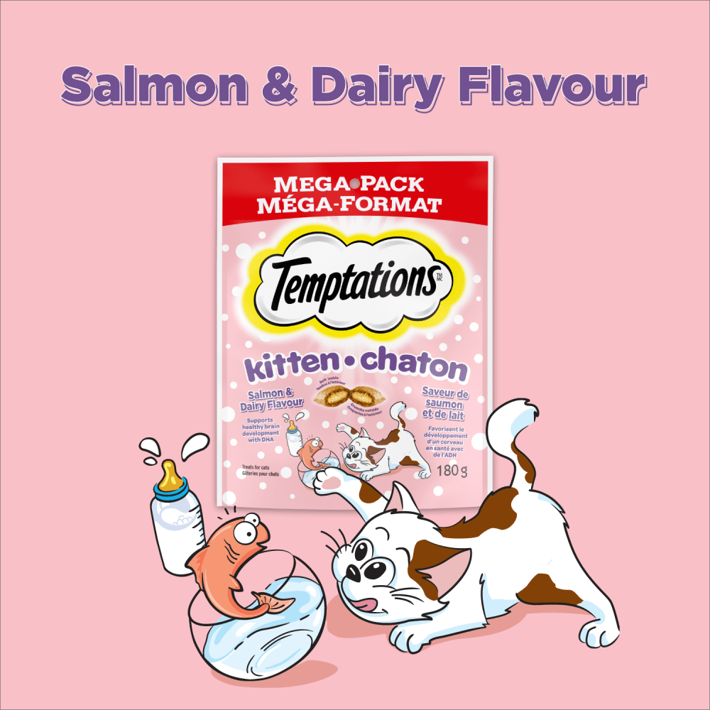 TEMPTATIONS™ Kitten Salmon & Dairy Flavour Mega-Pack image 2