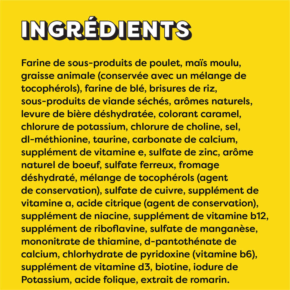 Gâteries pour chats TEMPTATIONS(MC) Saveur de bœuf nourrissant ingredients image