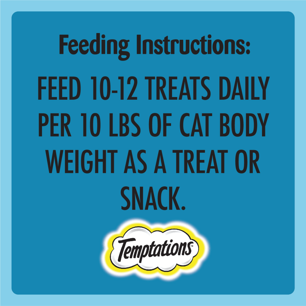 TEMPTATIONS™ MEATY BITES Tuna Flavour feeding guidelines image