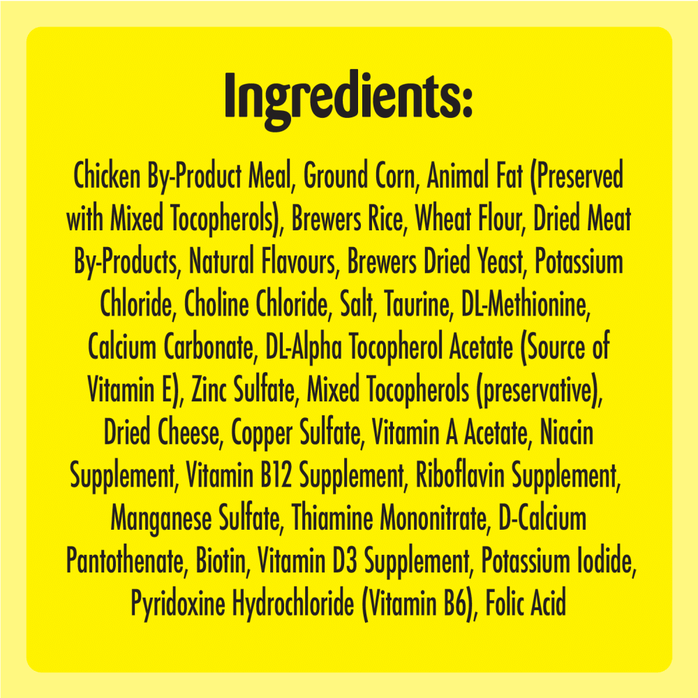 TEMPTATIONS™ Cat Treats, Tasty Chicken Flavour, 454g ingredients image