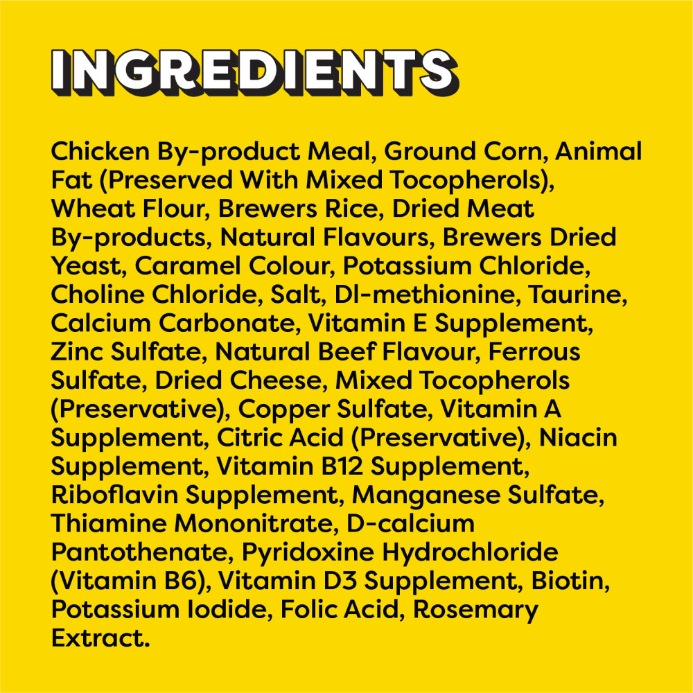 TEMPTATIONS™ Cat Treats, Hearty Beef Flavour ingredients image