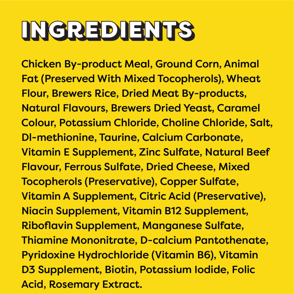 TEMPTATIONS™ Cat Treats, Hearty Beef Flavour ingredients image