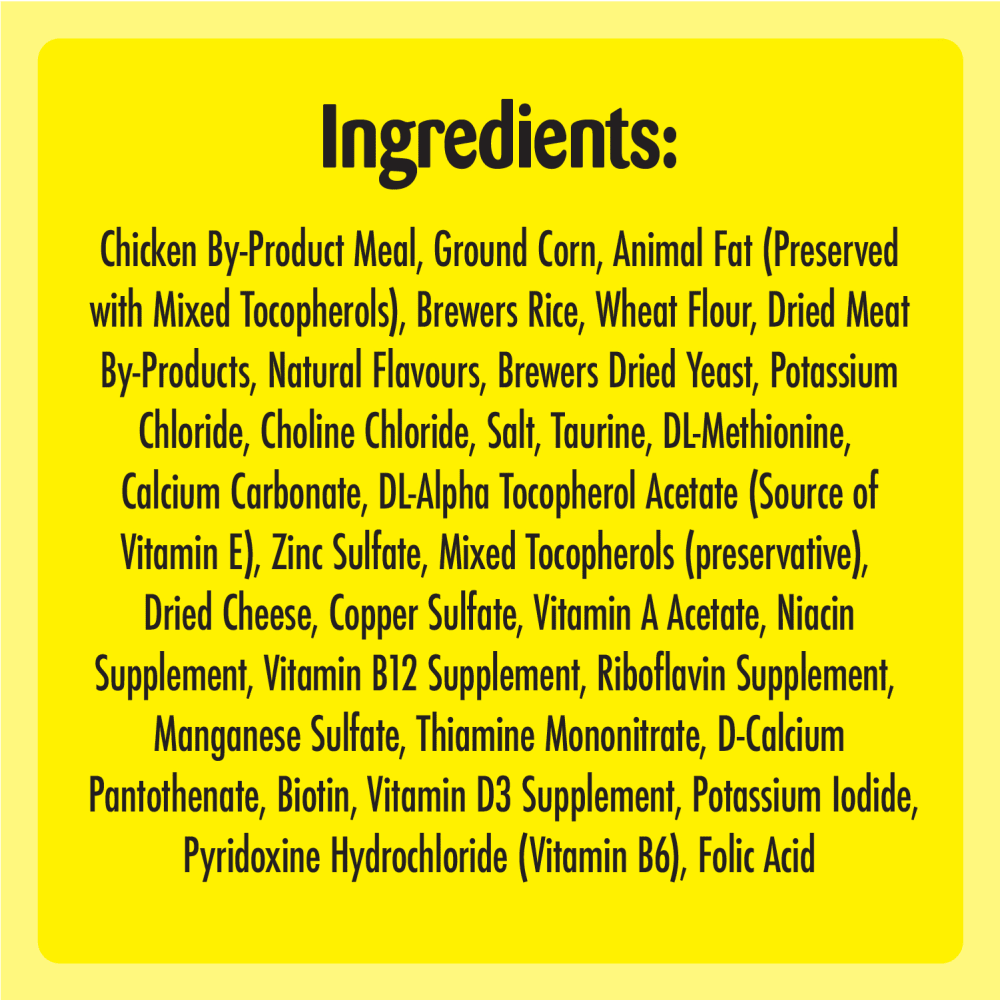 TEMPTATIONS™ Cat Treats, Tasty Chicken Flavour ingredients image