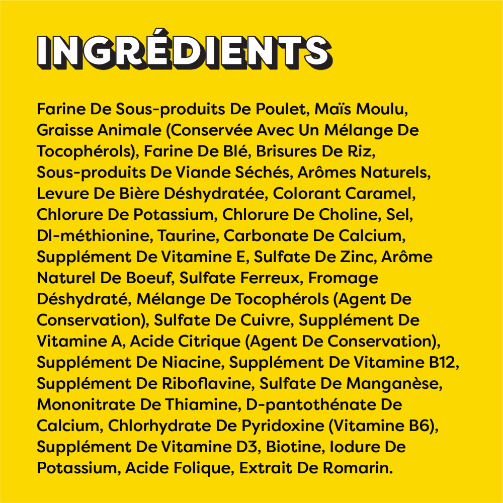Gâteries pour chats TEMPTATIONS(MC) Saveur de bœuf nourrissant ingredients image