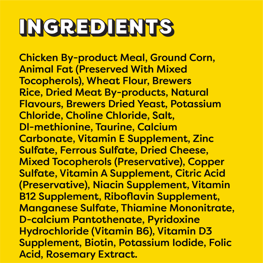 TEMPTATIONS™ Cat Treats, Tasty Chicken Flavour ingredients image