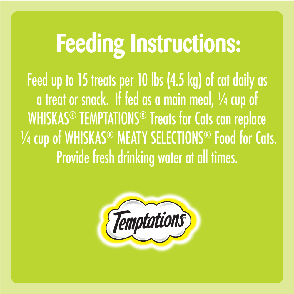 TEMPTATIONS™ Cat Treats, All Natural Free Range Chicken Flavour, 160g image 1