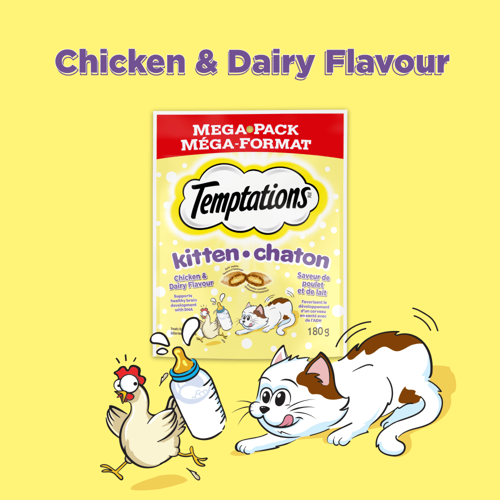 TEMPTATIONS™ Kitten Chicken and Dairy Flavour Mega-Pack image 1
