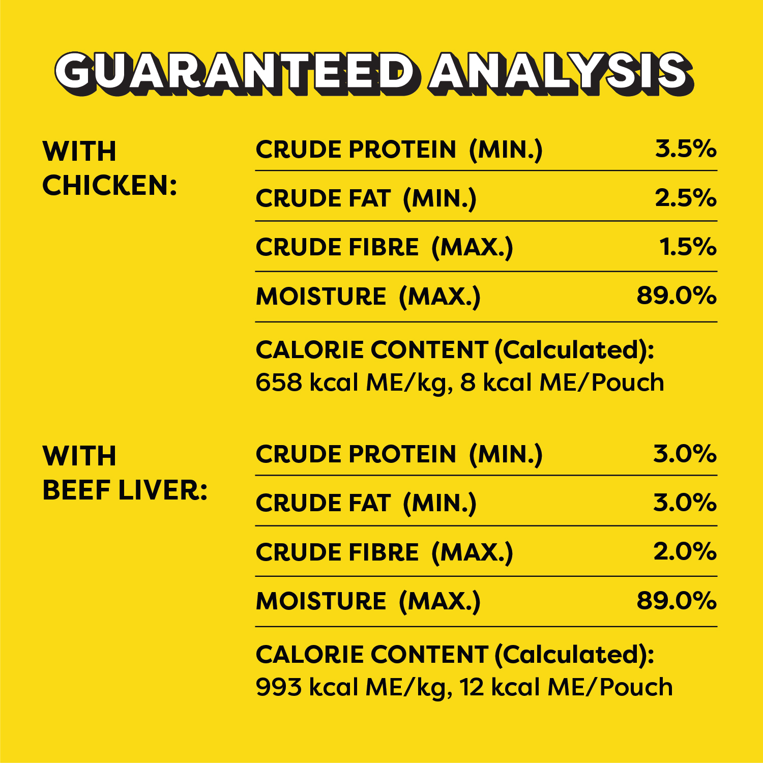 TEMPTATIONS™ Creamy Purrrr-ée Cat Treats, Chicken & Beef Liver guaranteed analysis image