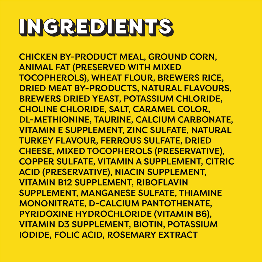 TEMPTATIONS™ Cat Treats, Tantalizing Turkey Flavour ingredients image