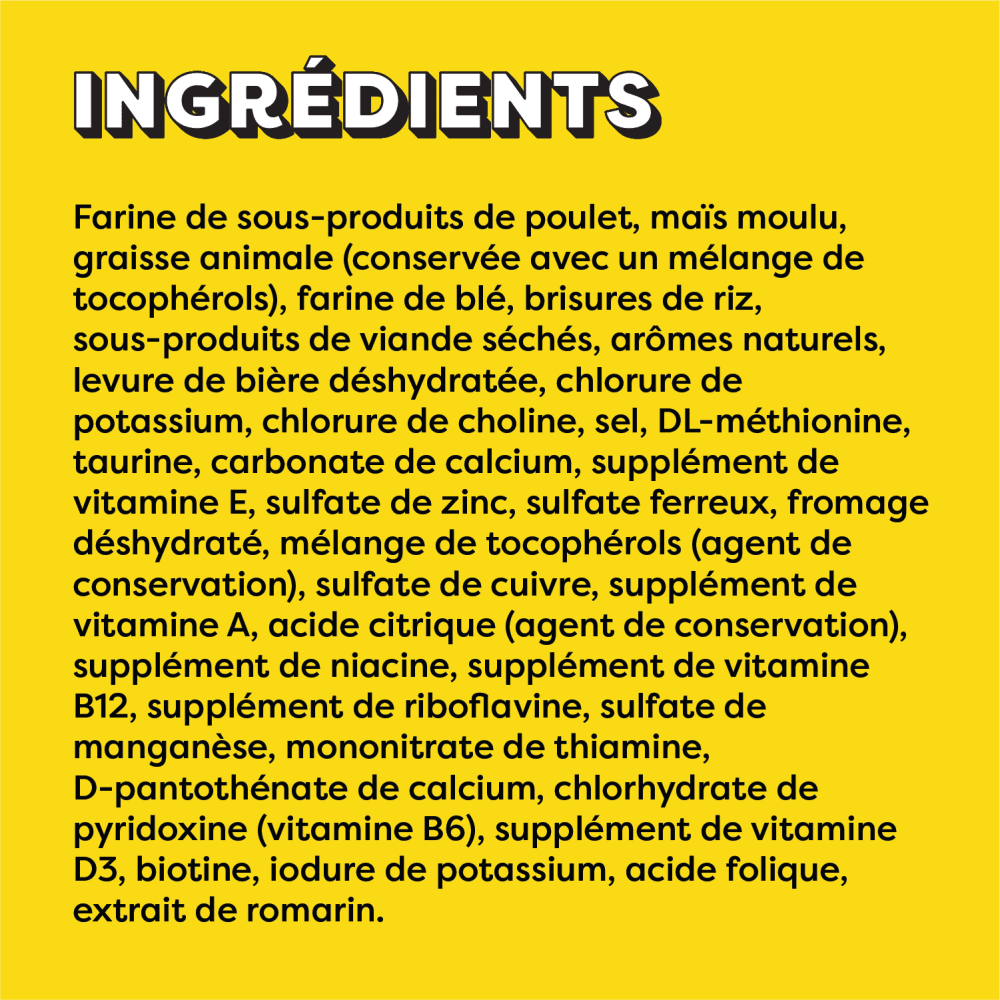 Gâteries pour chats TEMPTATIONS(MC) Saveur de poulet savoureux ingredients image