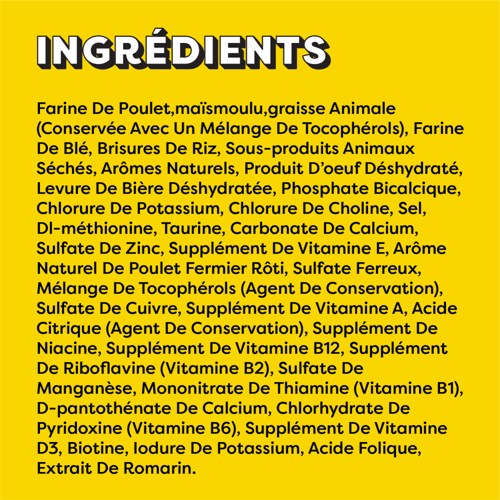 Gâteries pour chats TEMPTATIONS(MC) au naturel Arôme naturel de poulet fermier, 160g ingredients image
