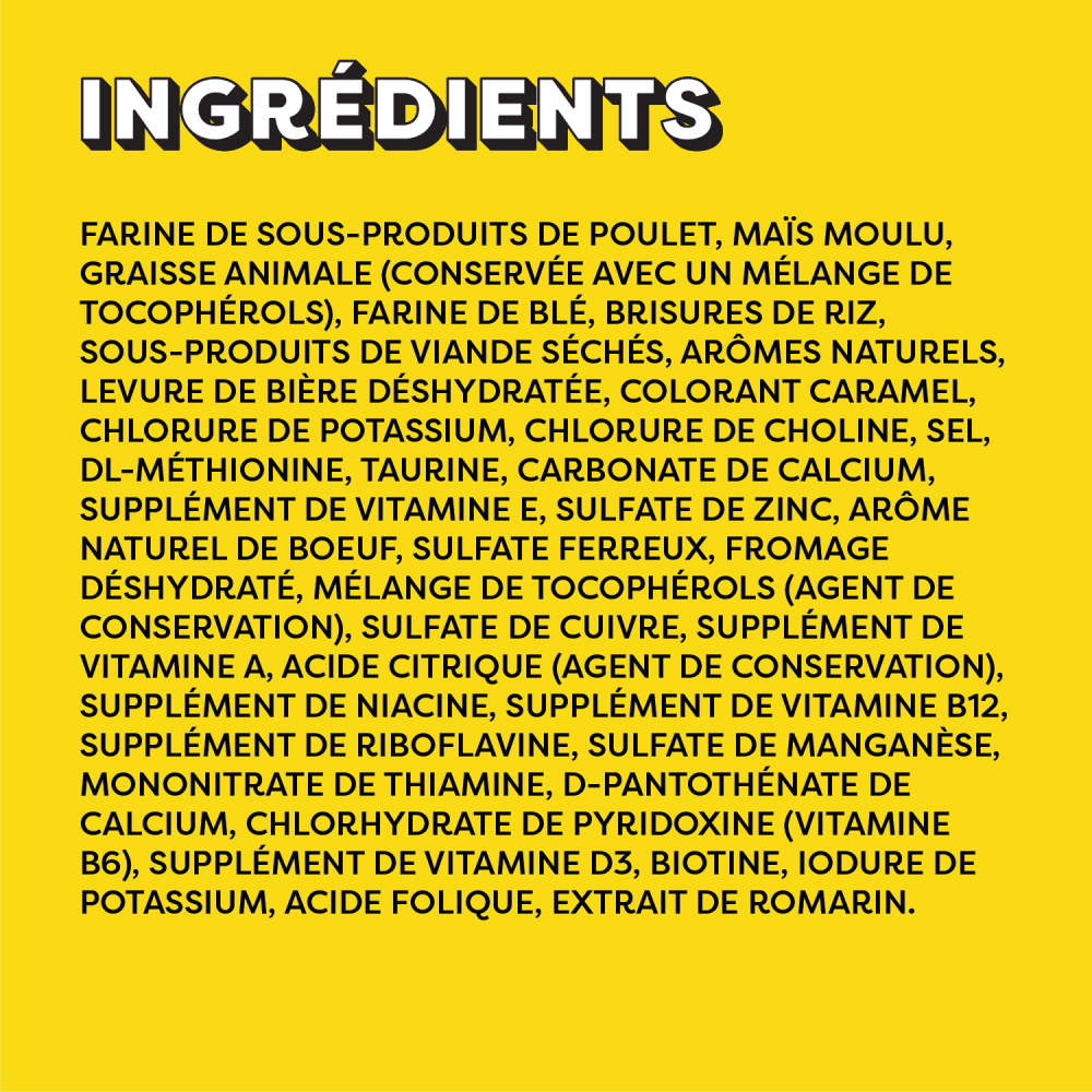 Gâteries pour chats TEMPTATIONS(MC) Saveur de bœuf nourrissant ingredients image