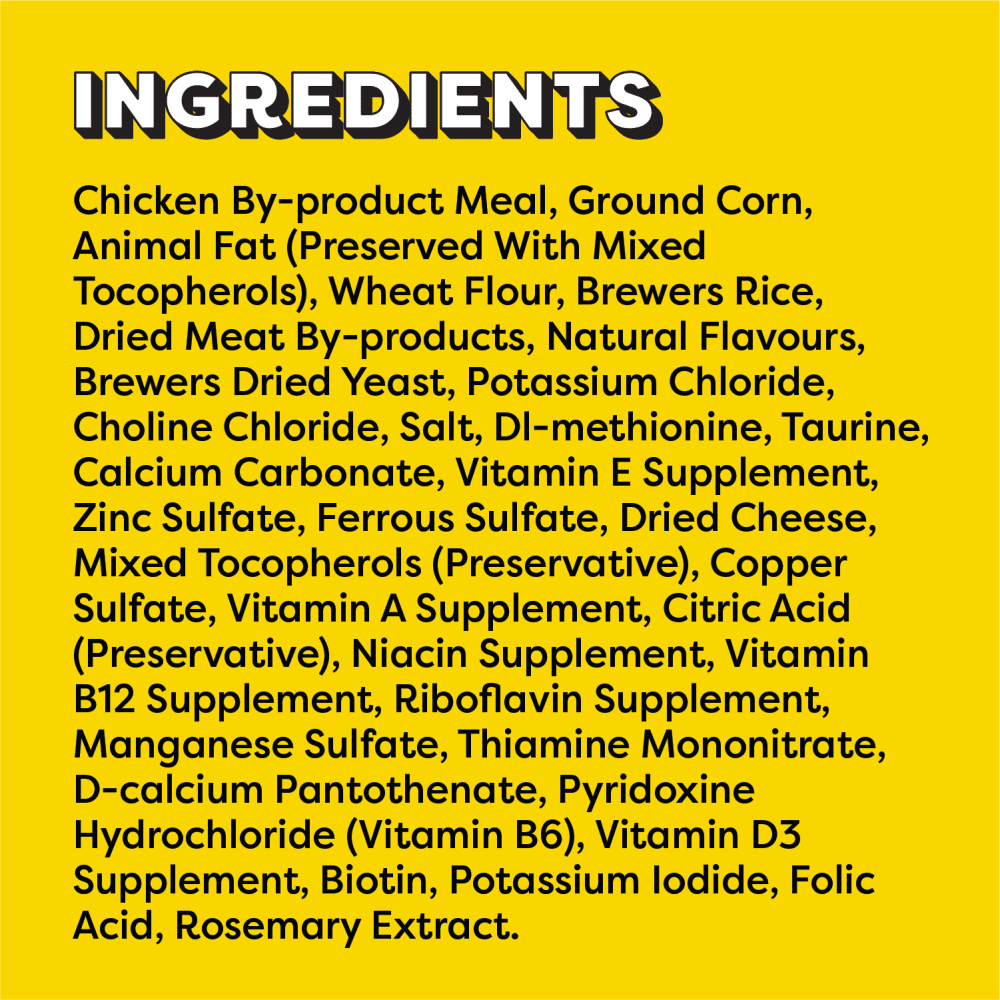 TEMPTATIONS™ Cat Treats, Tasty Chicken Flavour ingredients image