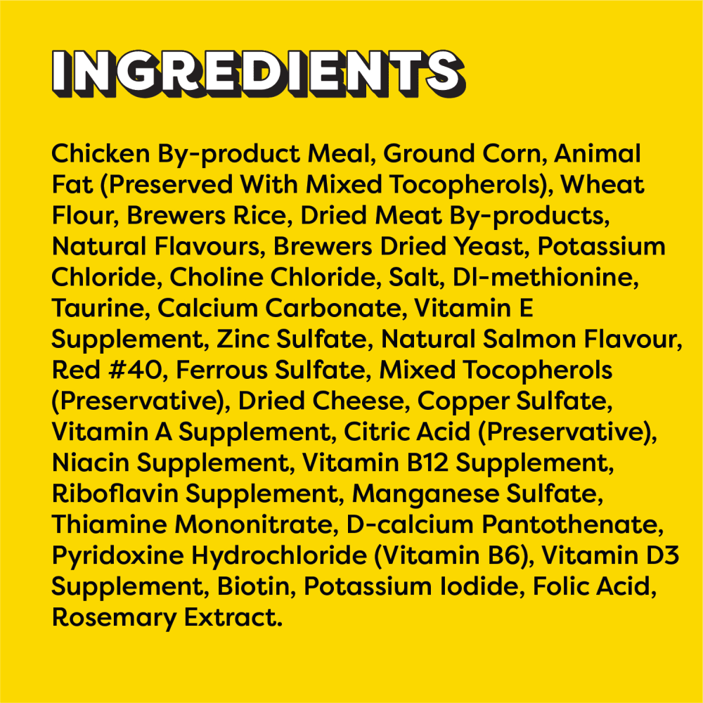 TEMPTATIONS™ Cat Treats, Savoury Salmon Flavour ingredients image