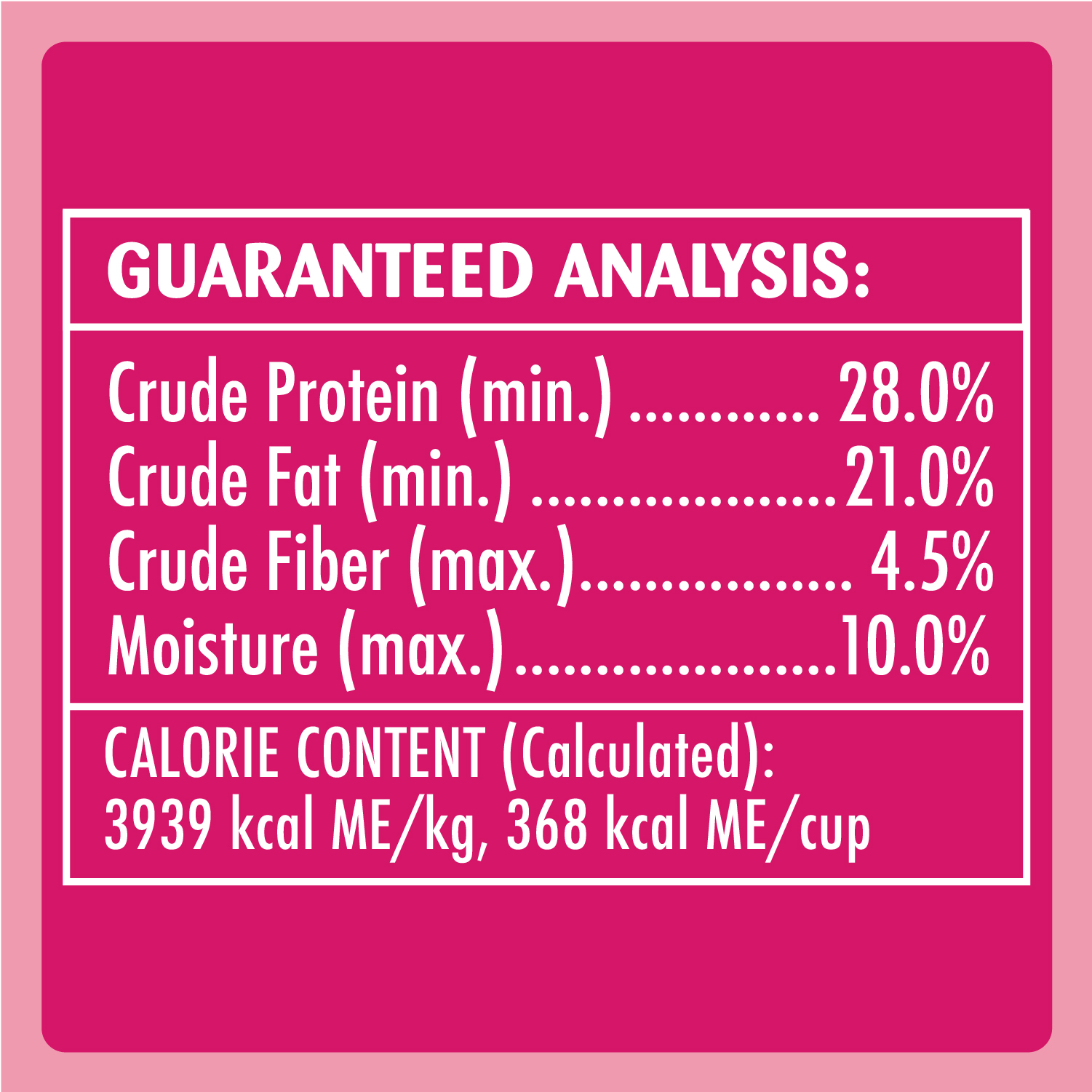 TEMPTATIONS™ Cat Treats, Hearty Beef Flavour guaranteed analysis image