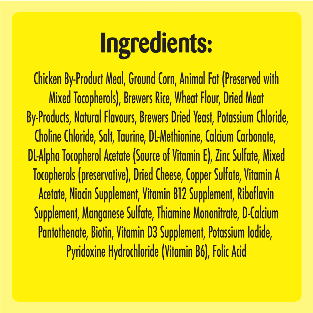 TEMPTATIONS™ Cat Treats, Tasty Chicken Flavour ingredients image