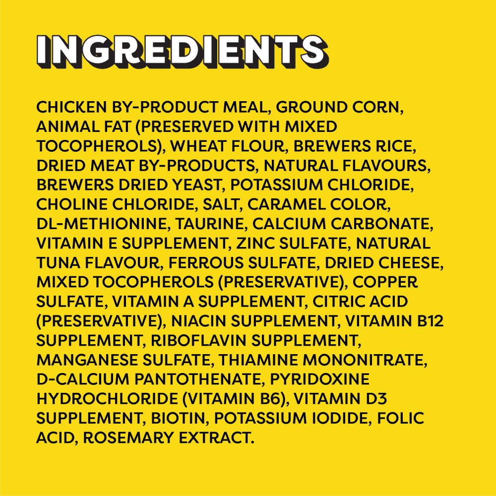 TEMPTATIONS™ Cat Treats, Tempting Tuna Flavour ingredients image