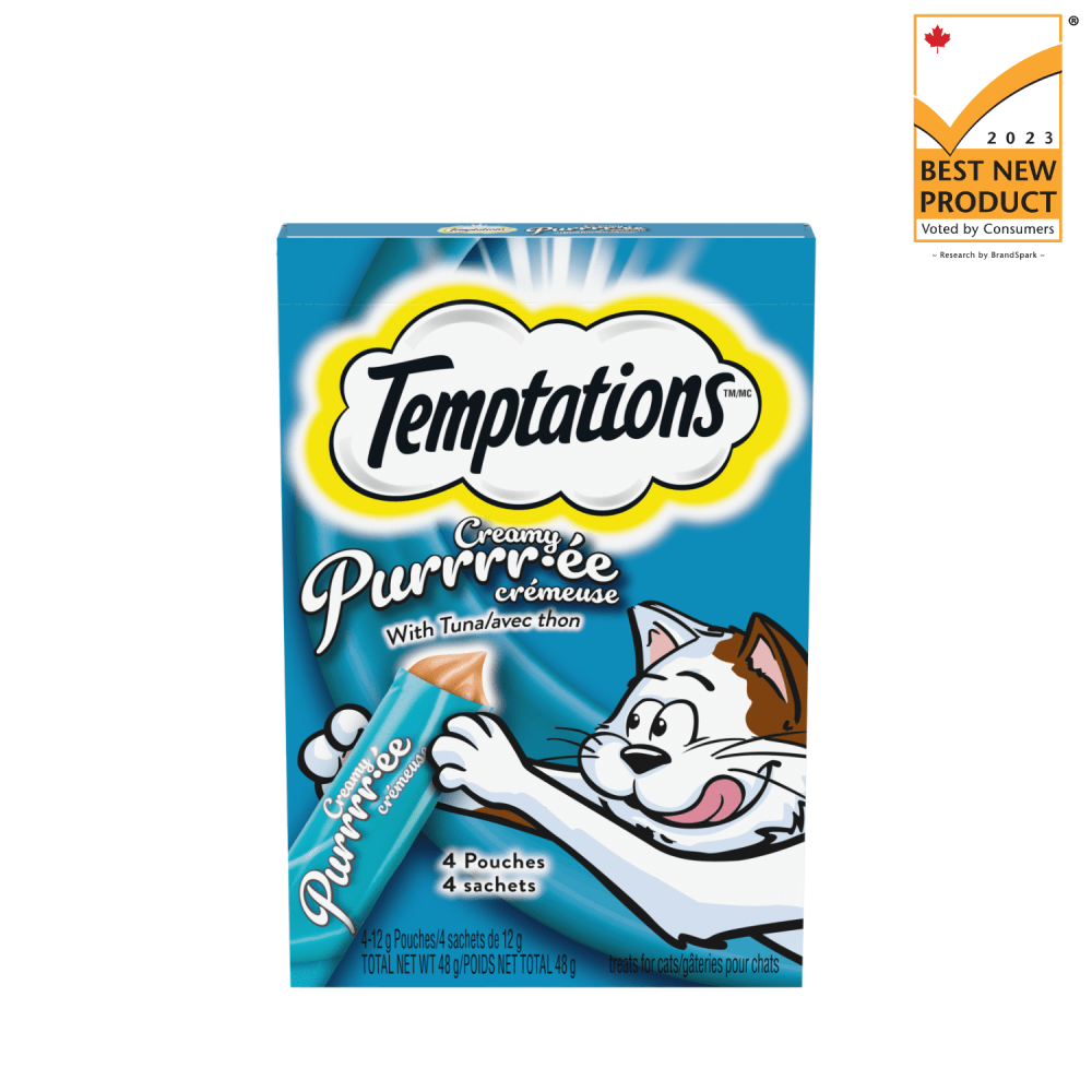 TEMPTATIONS™ Creamy Purrrr-ée Cat Treats, Tuna, 4 Count image 1