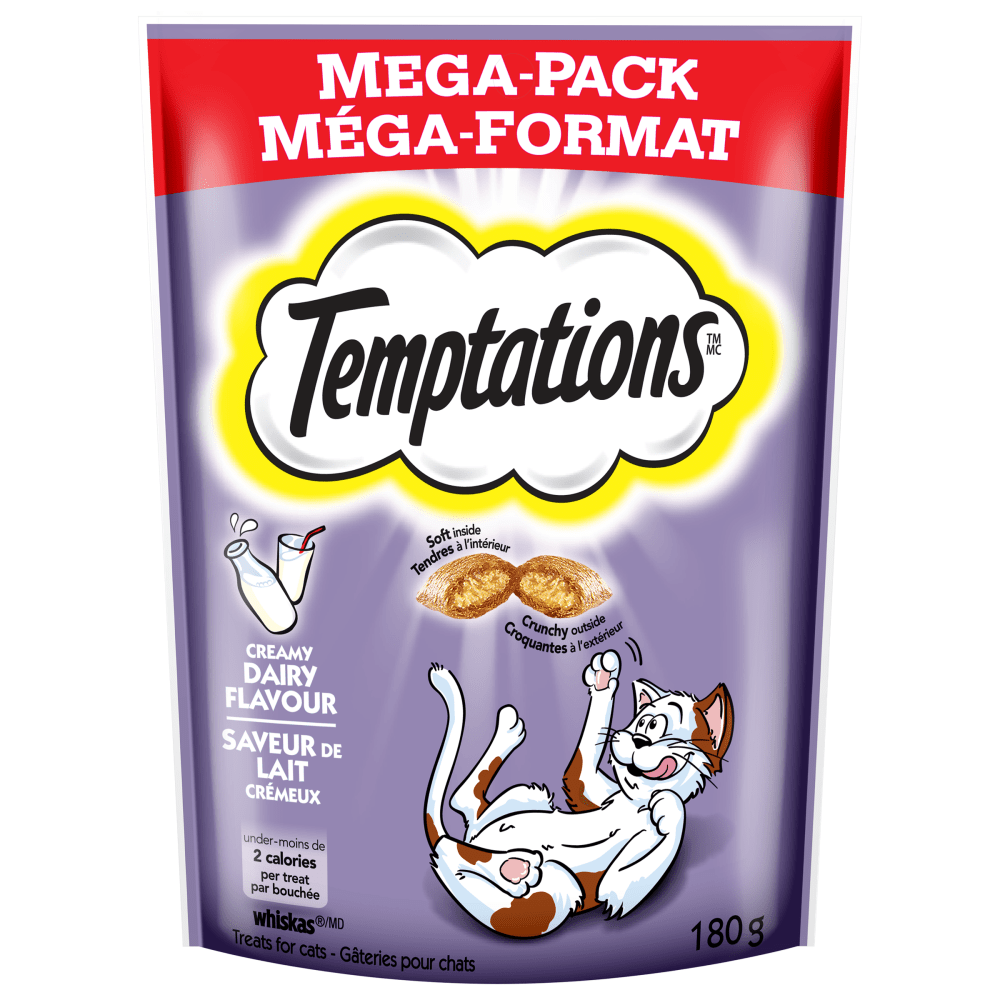 TEMPTATIONS™ Cat Treats, Creamy Dairy Flavour, 180g image 1