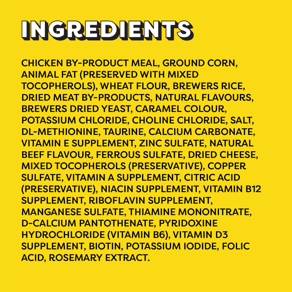 TEMPTATIONS™ Cat Treats, Hearty Beef Flavour ingredients image