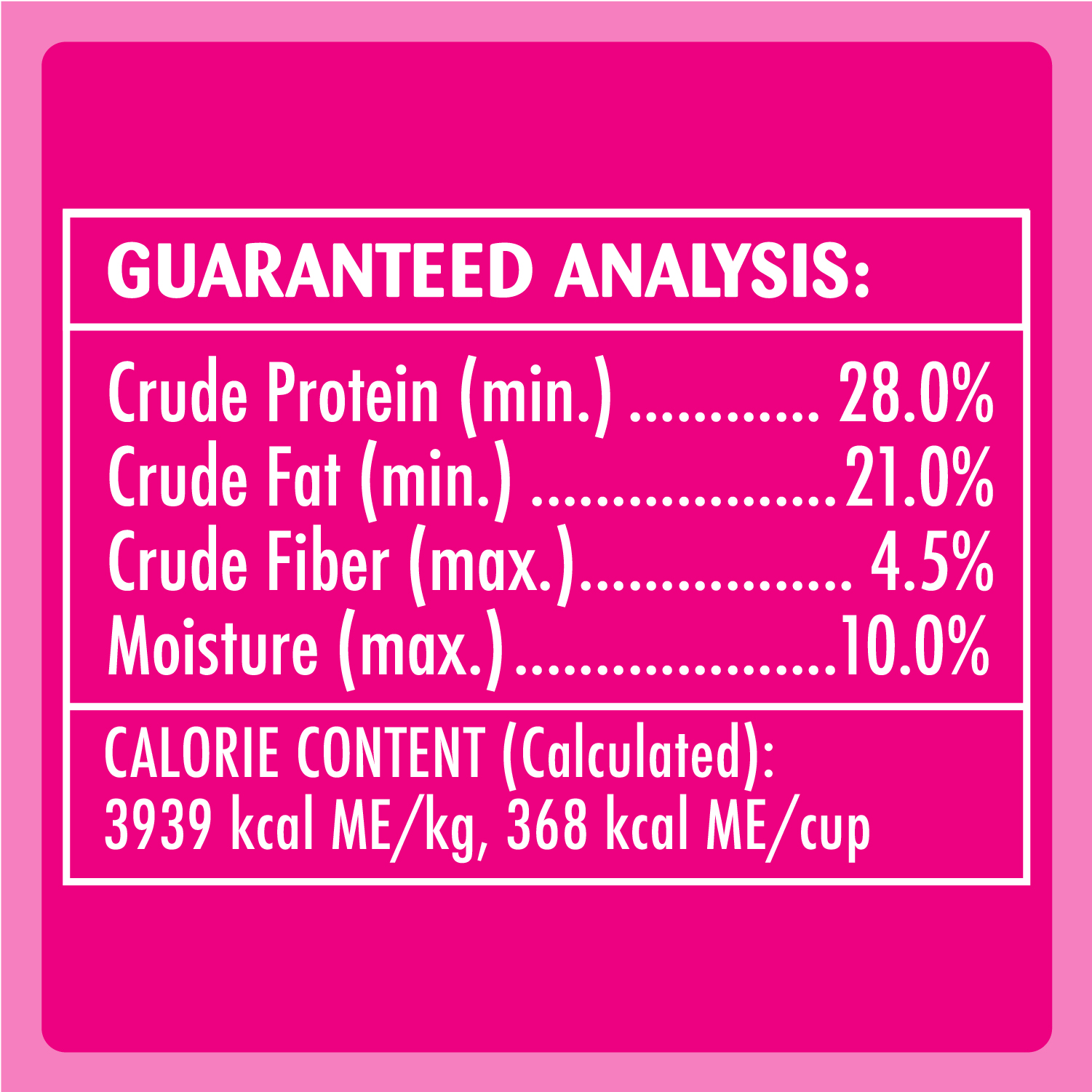 TEMPTATIONS™ Cat Treats, Hearty Beef Flavour guaranteed analysis image