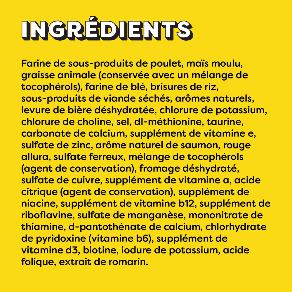 Gâteries pour chats TEMPTATIONS(MC) Saveur de saumon savoureux ingredients image