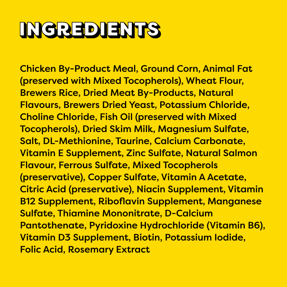 TEMPTATIONS™ Kitten Salmon & Dairy Flavour Mega-Pack ingredients image