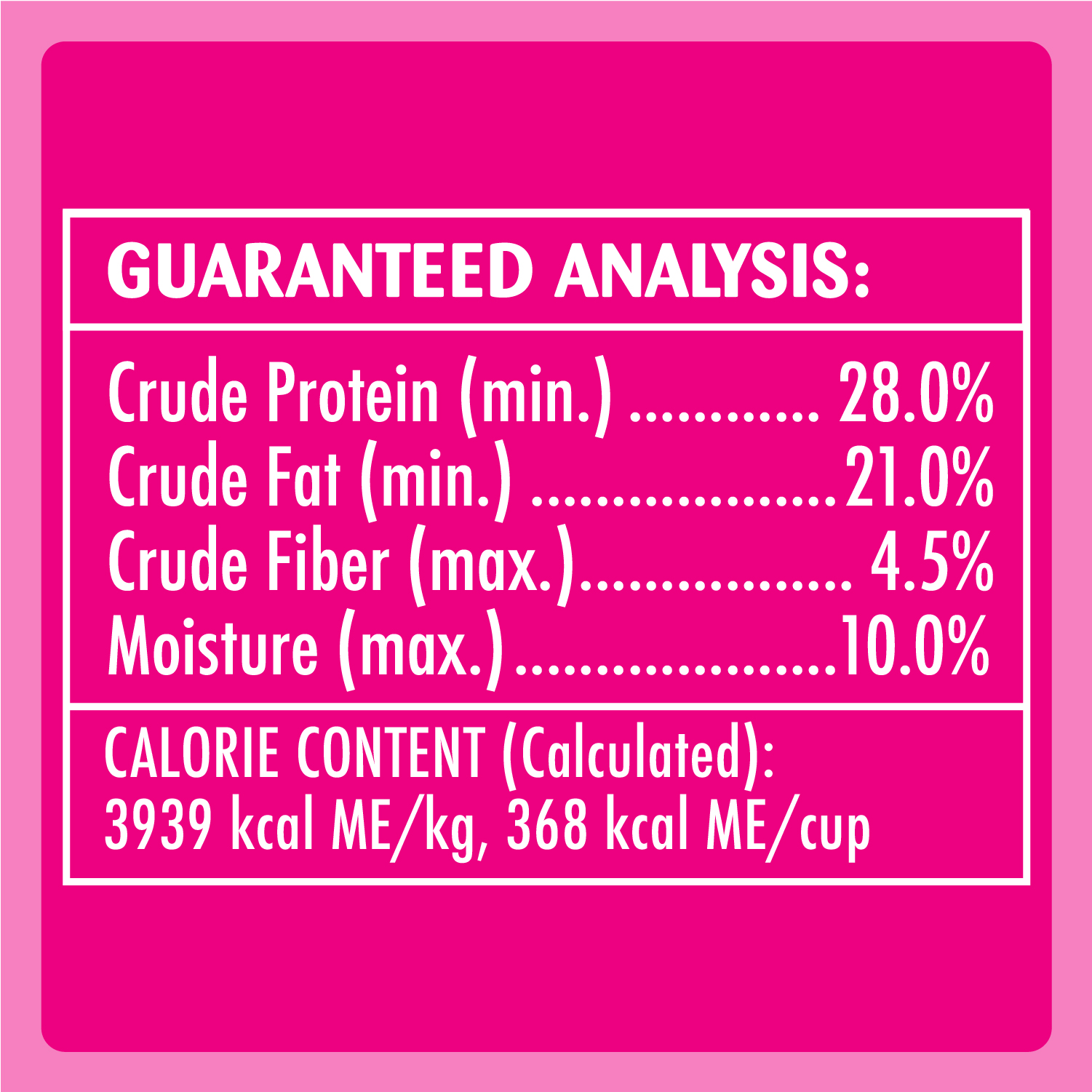TEMPTATIONS™ Cat Treats, Hearty Beef Flavour guaranteed analysis image