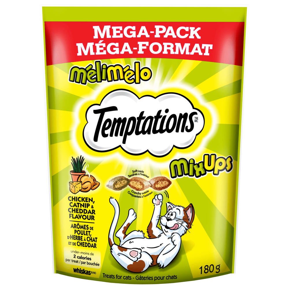TEMPTATIONS™ Cat Treats, Mix-Ups Chicken, Catnip and Cheddar Flavour image 1