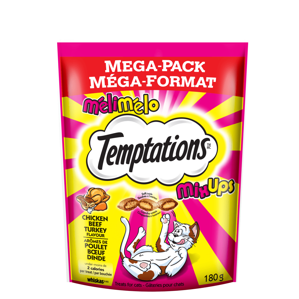 TEMPTATIONS™ Cat Treats, Mix-Ups Chicken, Beef & Turkey Flavour image 1