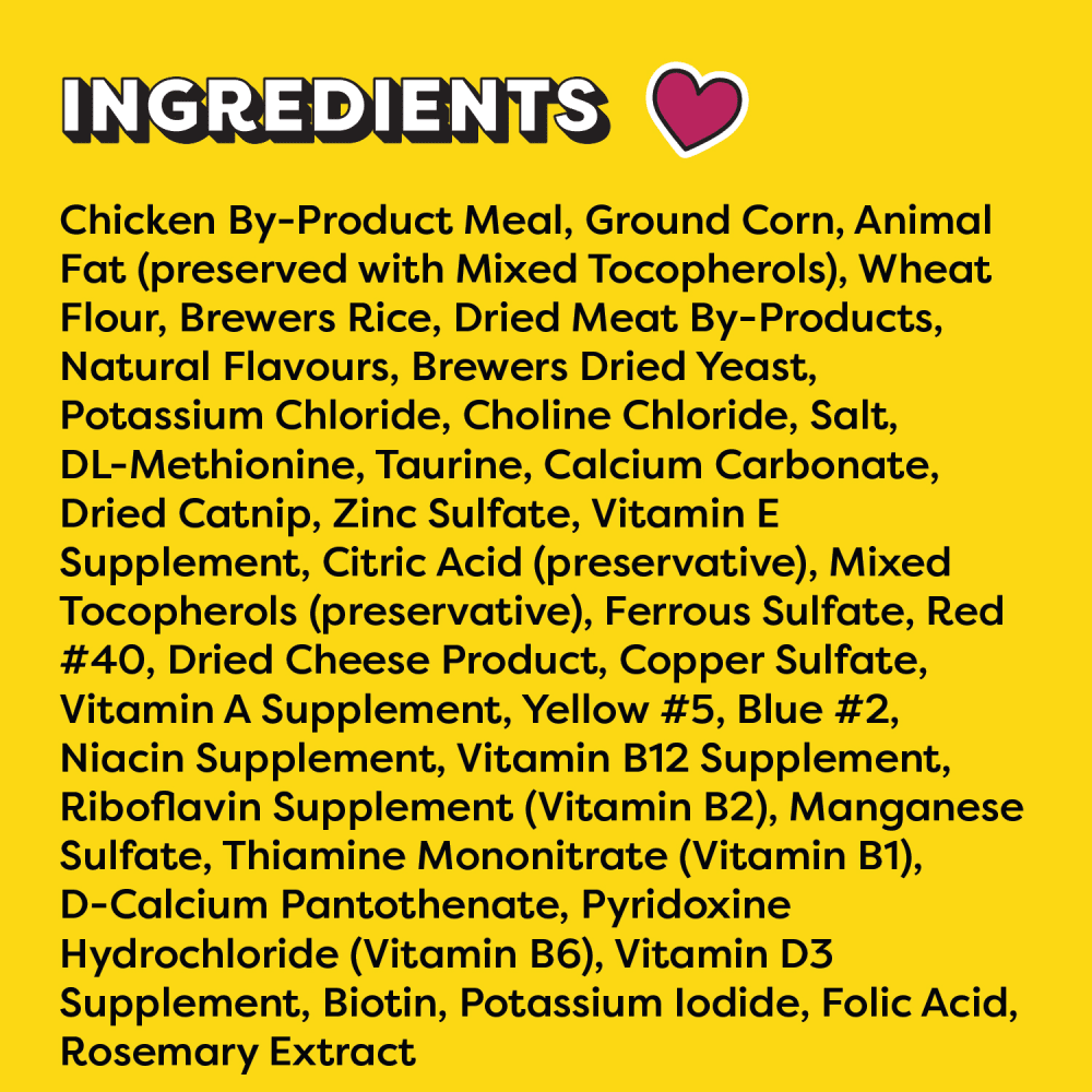 TEMPTATIONS Catmas Casserole Cat Treats, Catnip (Chicken, Catnip & Cheddar Flavour), 454g Tub ingredients image