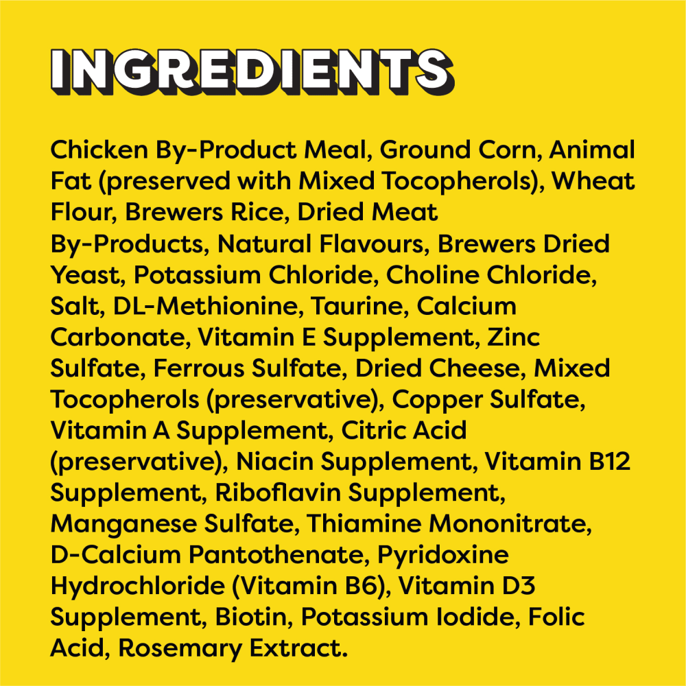 TEMPTATIONS Cat Treats, Tasty Chicken Flavour, 454g Tub ingredients image