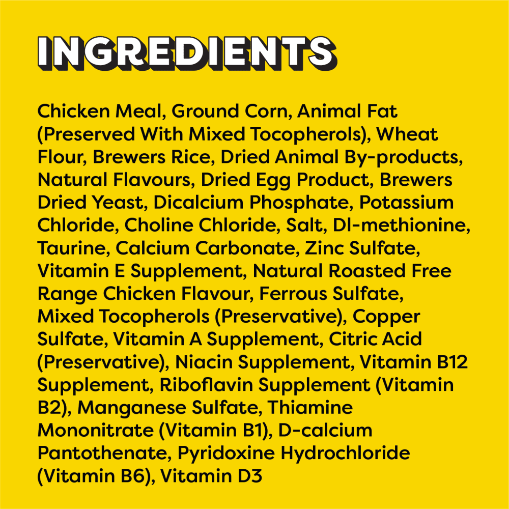 TEMPTATIONS™ Cat Treats, All Natural Free Range Chicken Flavour ingredients image